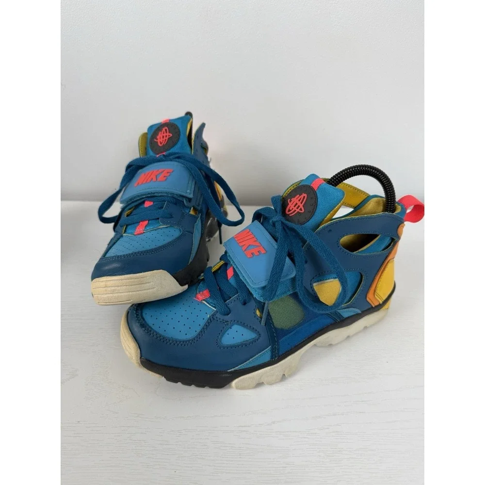 Nike Air Trainer Huarache Green Abyss Blue Lagoon Size 5.5 Youth‎ Shoes Sneakers
